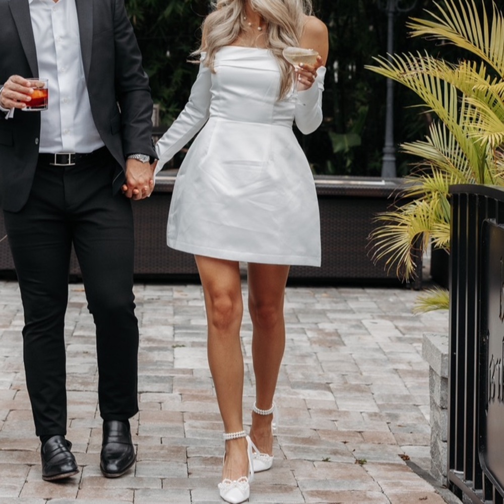 White dress. Size 0. Engagement party dress
